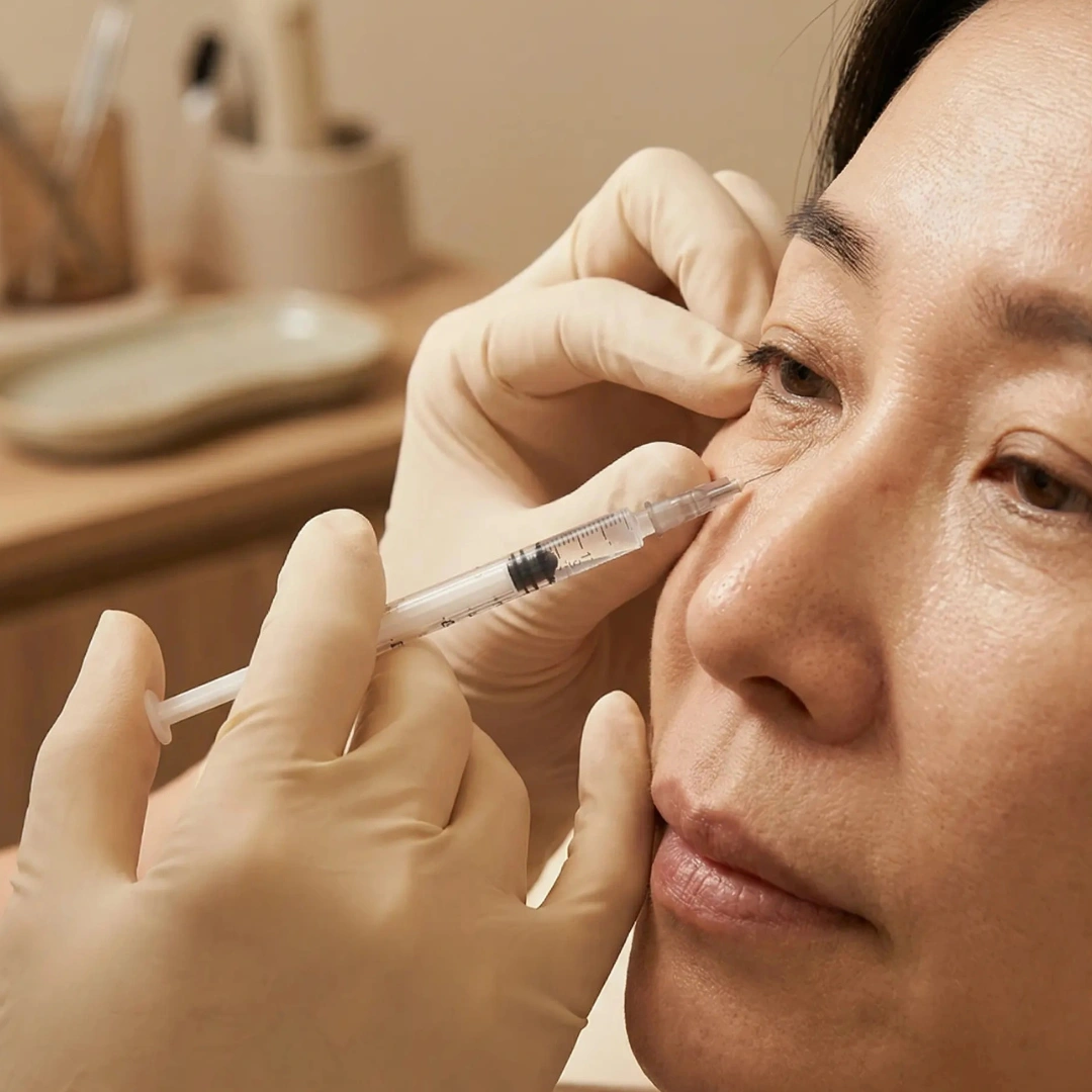 Under-eye and fine line support with Jalupro