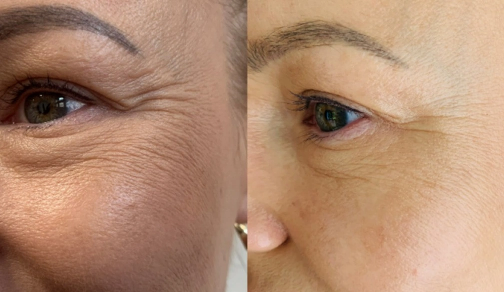 Juvelook before and after results for wrinkles, skin texture, and rejuvenation