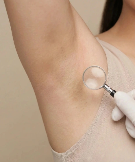 Dark armpits and underarm pigmentation assessment at The Ritz Clinic in Johor Bahru Malaysia